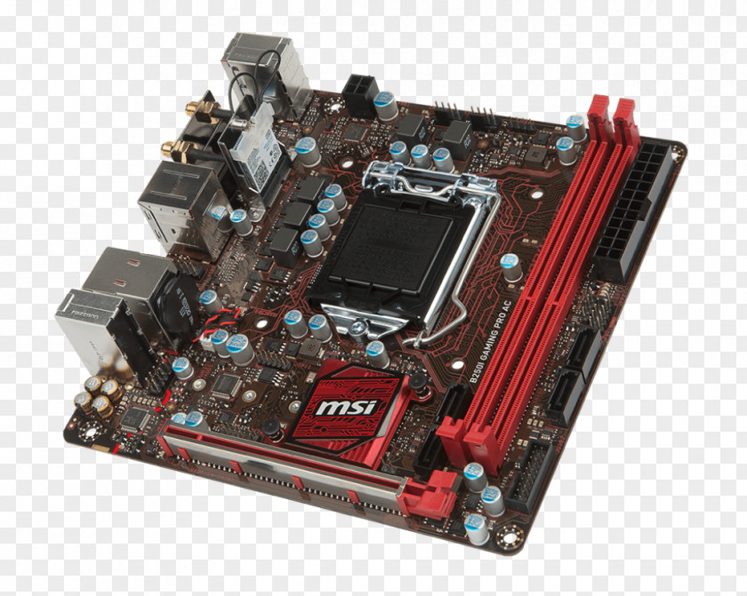 Computer LGA 1151 Mini-ITX Motherboard MSI B250I GAMING PRO AC PNG