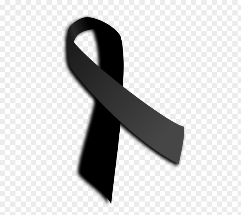 Cross The Black Ribbon With Transparent Material Awareness Badge PNG