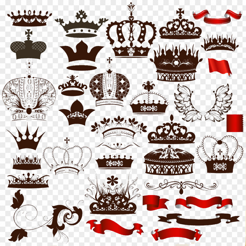 Crown Vector Heraldry Illustration PNG