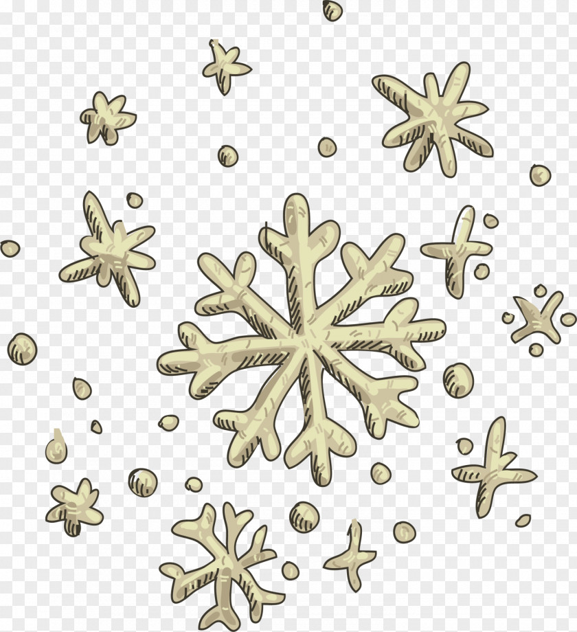 Yellow Snowflake Pattern PNG