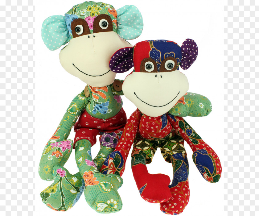 Batik Modern Songket Monkey Stuffed Animals & Cuddly Toys PNG