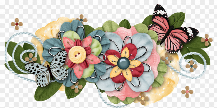 Handmade Flower Floral Design Scrapbooking Butterfly PNG