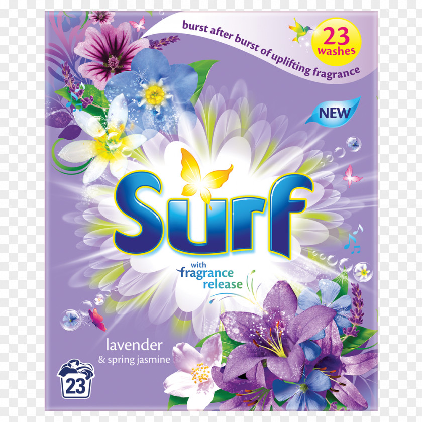 Lavender Surf Laundry Detergent Washing Powder PNG