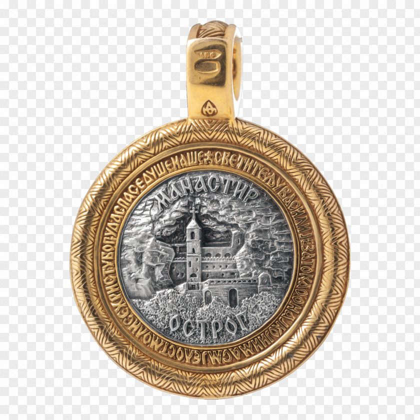 Medal Locket Bronze 01504 Silver PNG