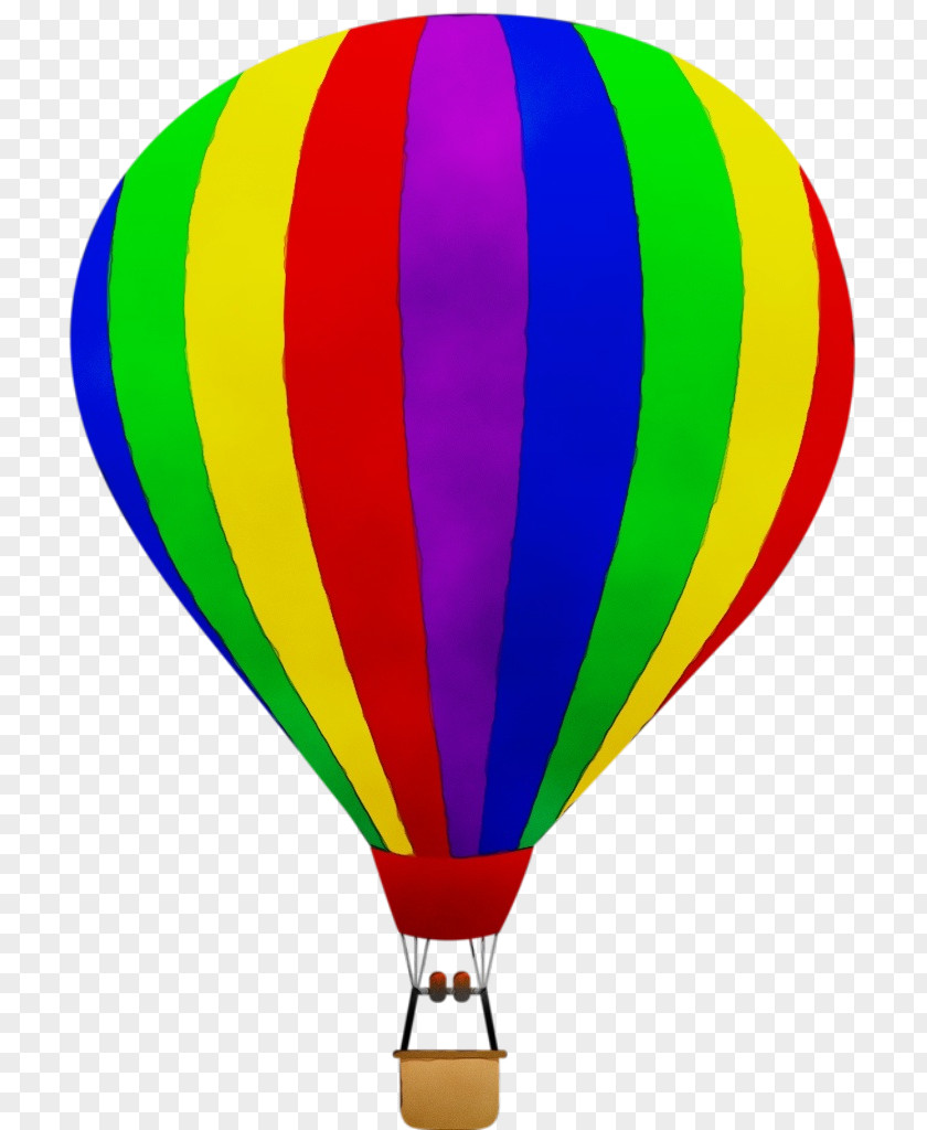 Recreation Vehicle Hot Air Balloon Watercolor PNG