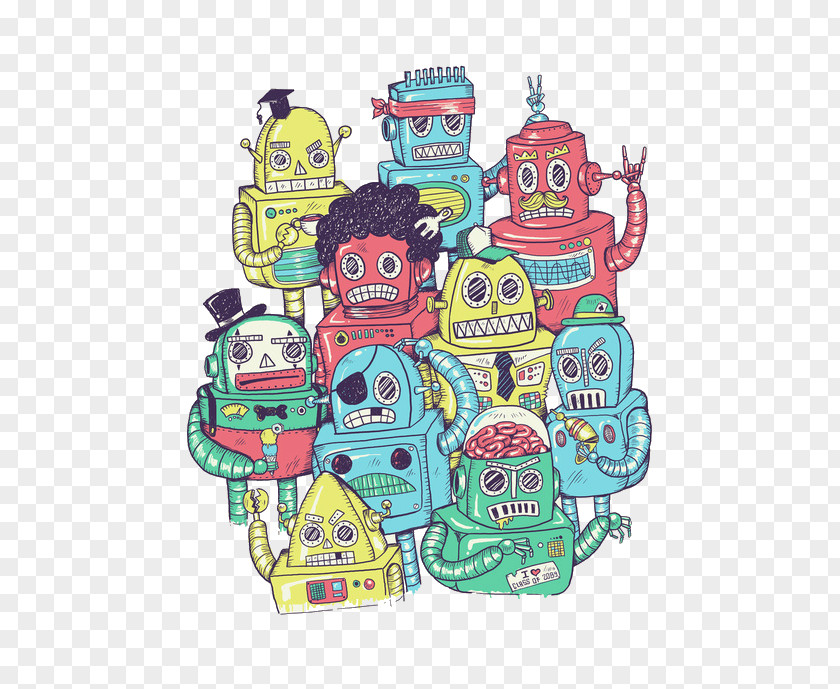 Robot Drawing Clip Art PNG