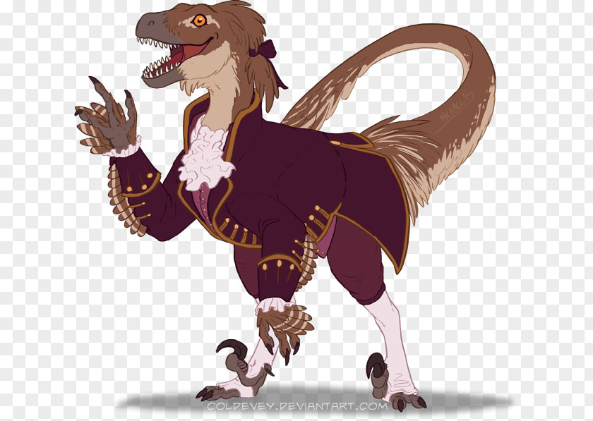 18th Velociraptor Tyrannosaurus Cartoon Character PNG