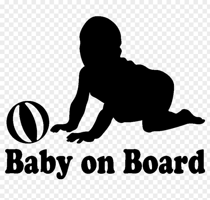 Baby On Board Sticker Silhouette Child Logo Decal PNG