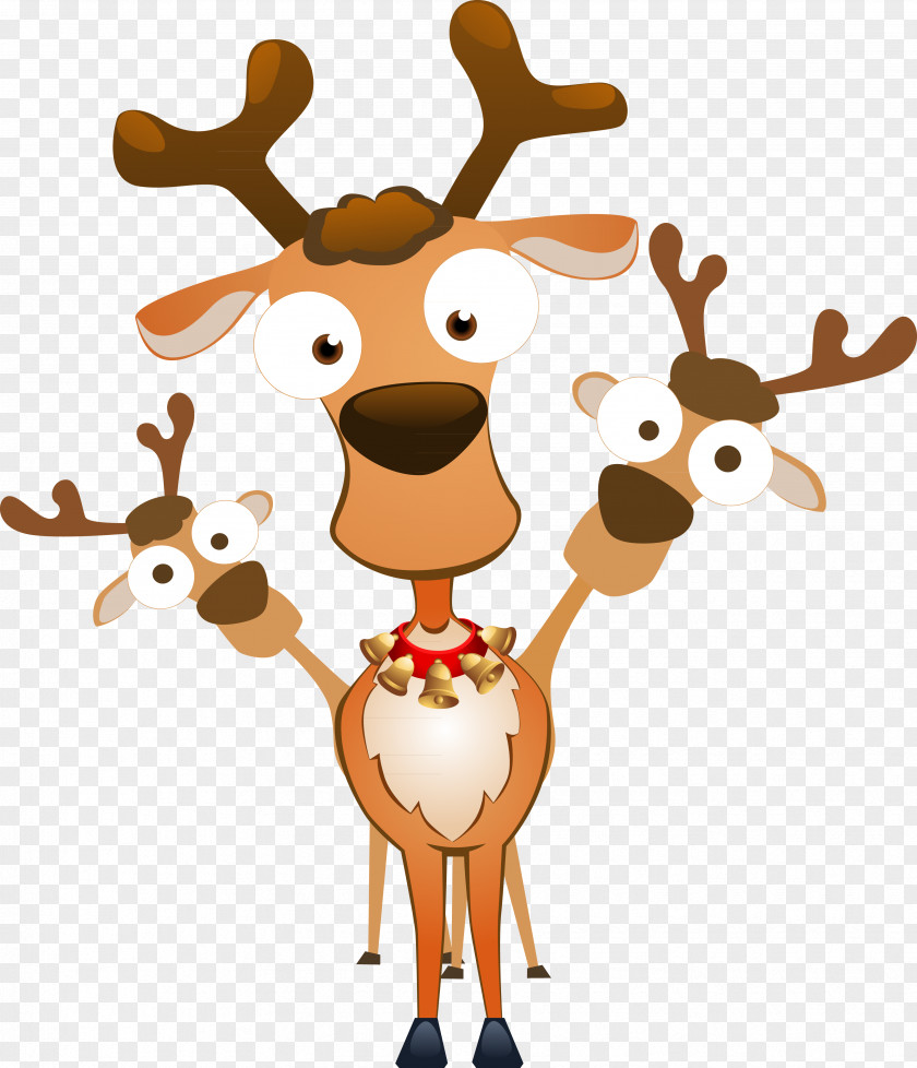 Reindeer Rudolph Santa Claus Christmas PNG