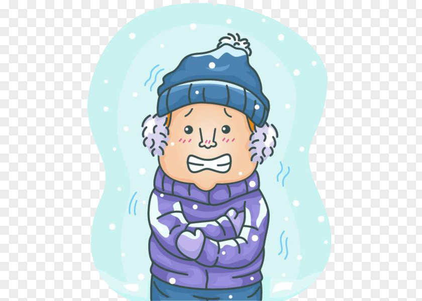 A Person Shaking In Snowy Day Shivering Common Cold Chills Clip Art PNG
