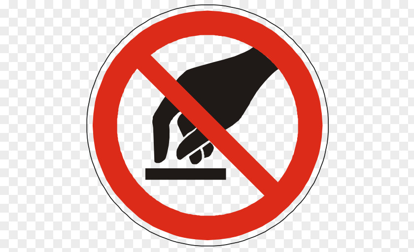 Do Not Touch Warning Icon Prohibition In The United States Sign Pictogram Label Clip Art PNG