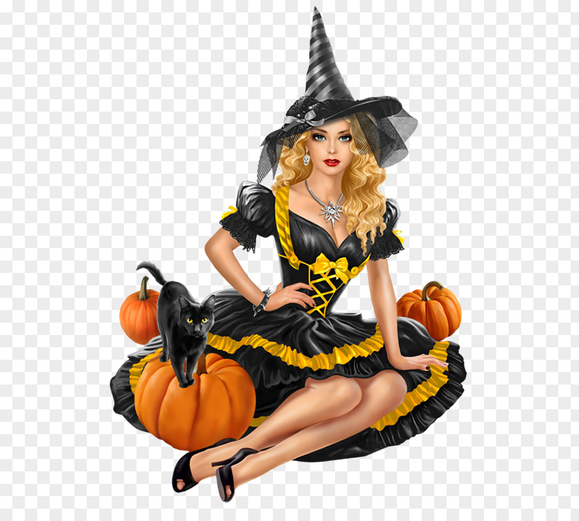 Halloween Pumpkin Witch Creative PNG