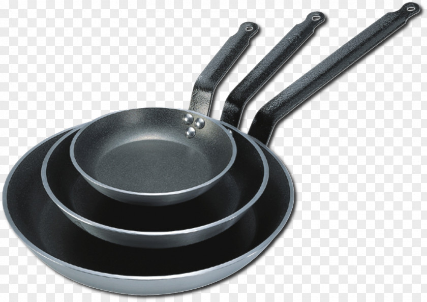 Pans Frying Pan Non-stick Surface Cookware Induction Cooking De Buyer PNG