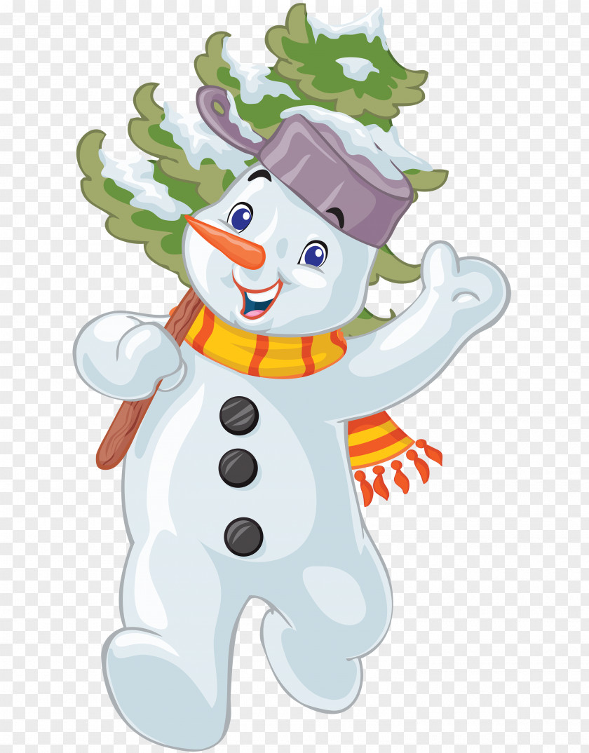 Snowman Creative Christmas Cartoon Illustration PNG