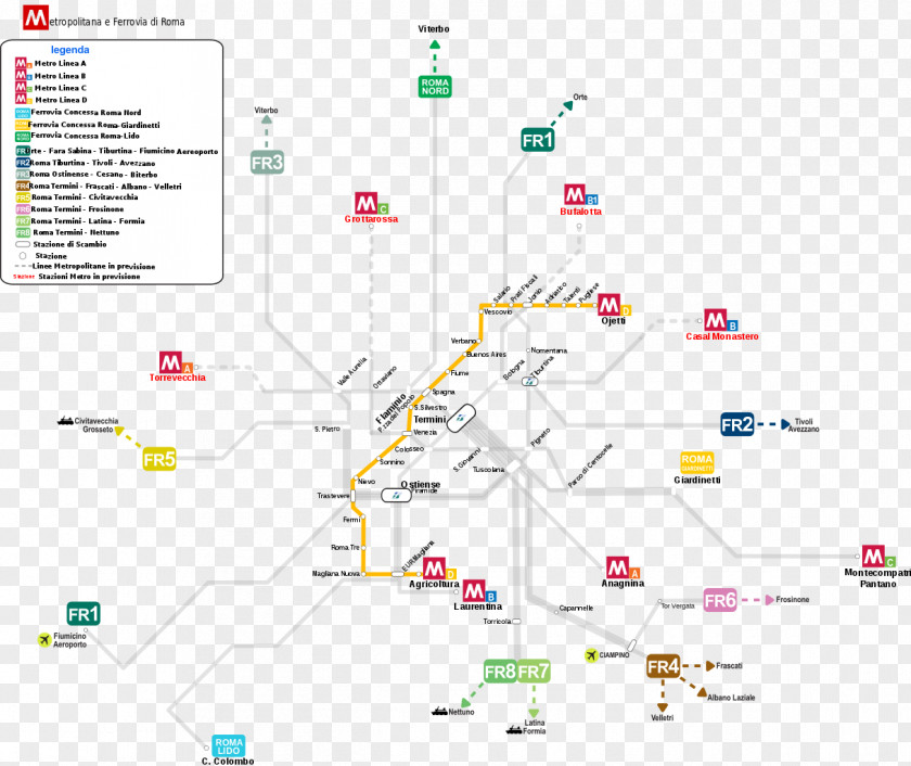 2020 Rome Metro Rapid Transit Train Line D PNG