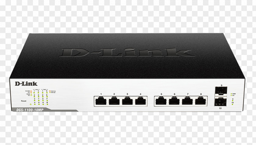 Interface Power Over Ethernet Network Switch D-Link Gigabit Port PNG