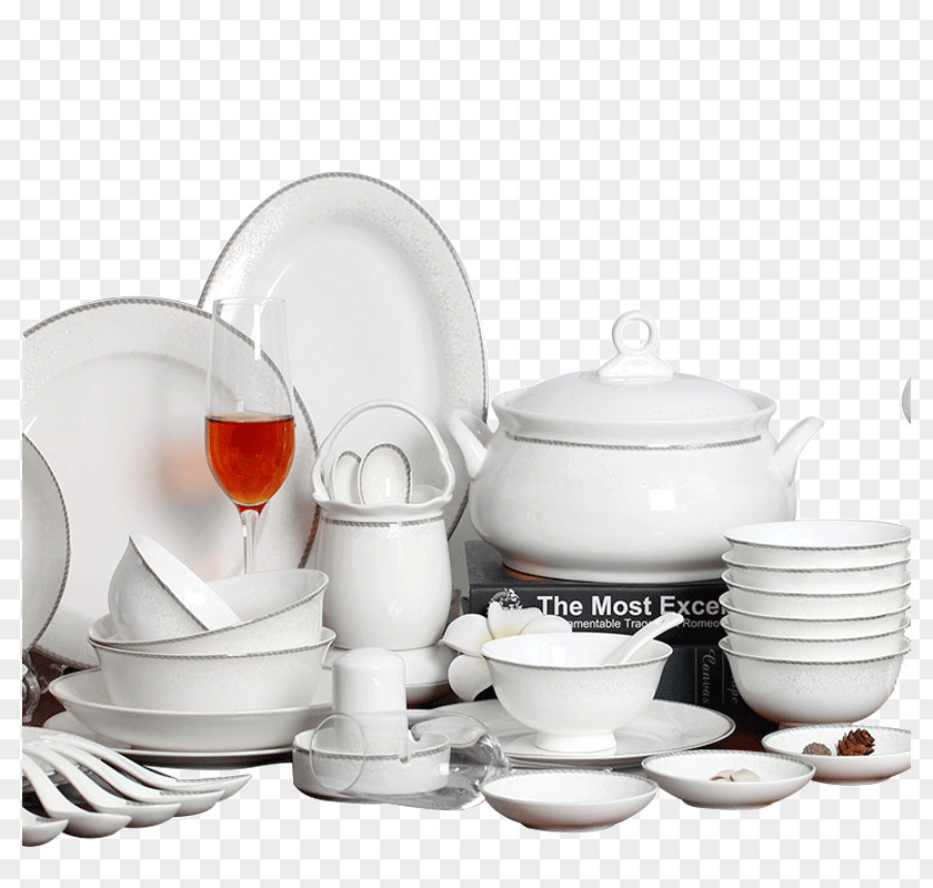 Plate Porcelain Ceramic Bowl Tableware Jingdezhen PNG