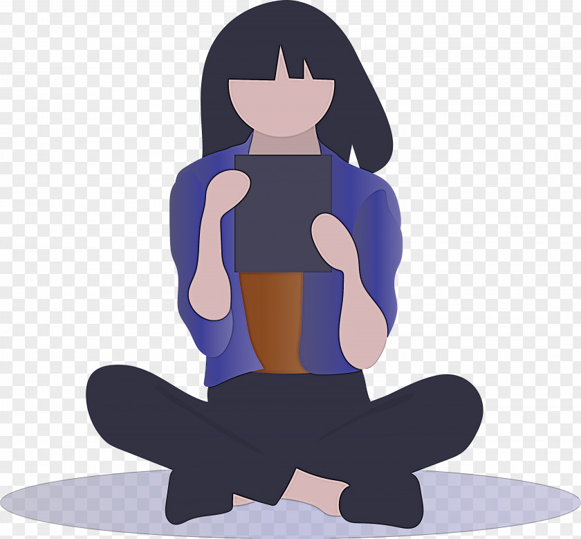 Reading Girl PNG
