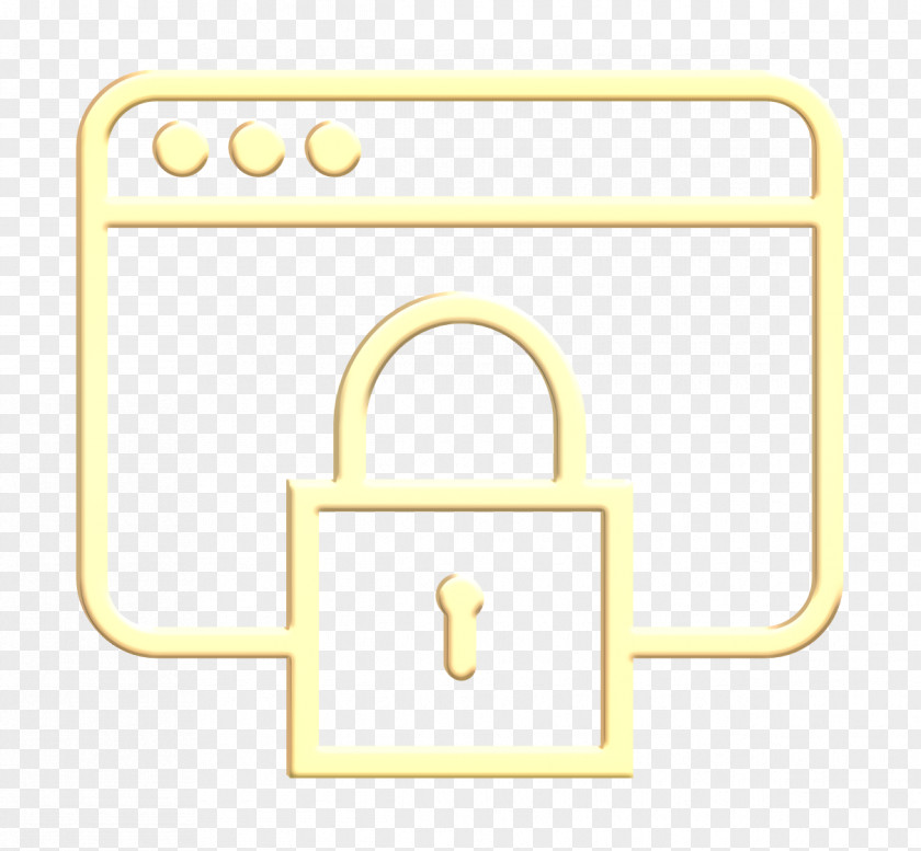 Rectangle Symbol Lock Icon Online Page PNG