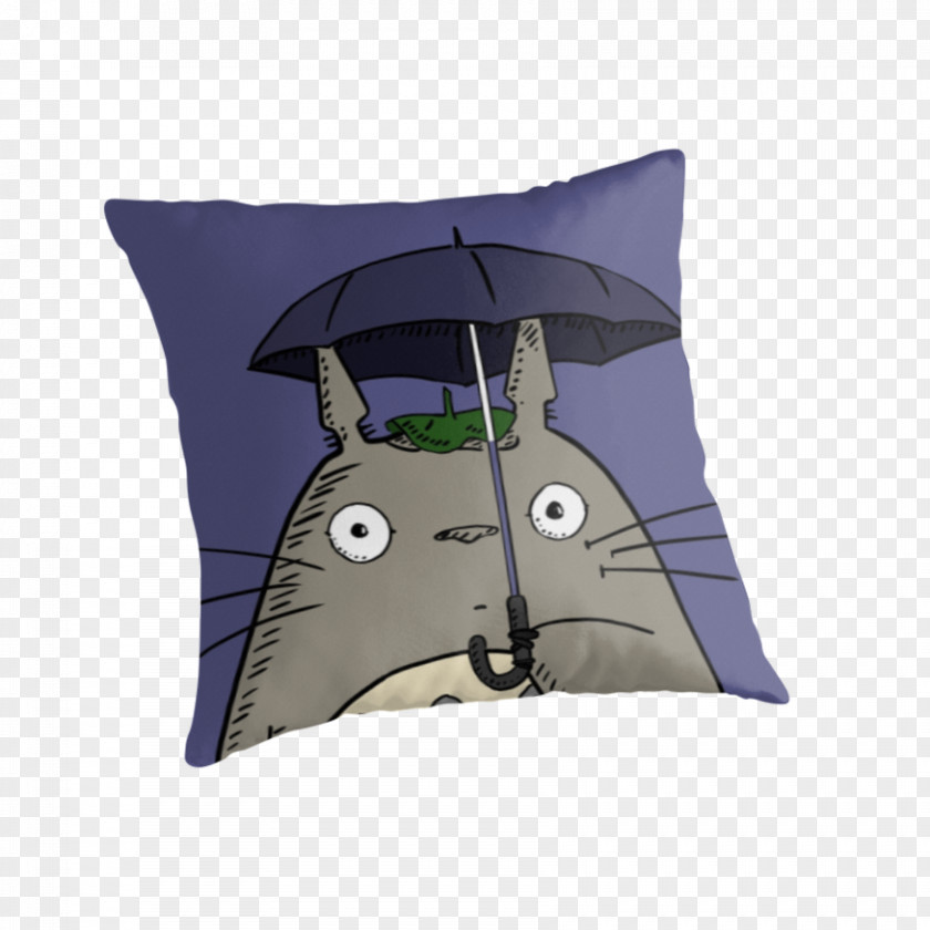 Totoro Throw Pillows Cushion Purple Violet PNG