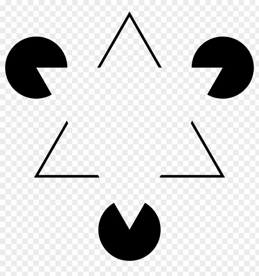 Triangle Optical Illusion Illusory Contours Visual Perception Brain PNG