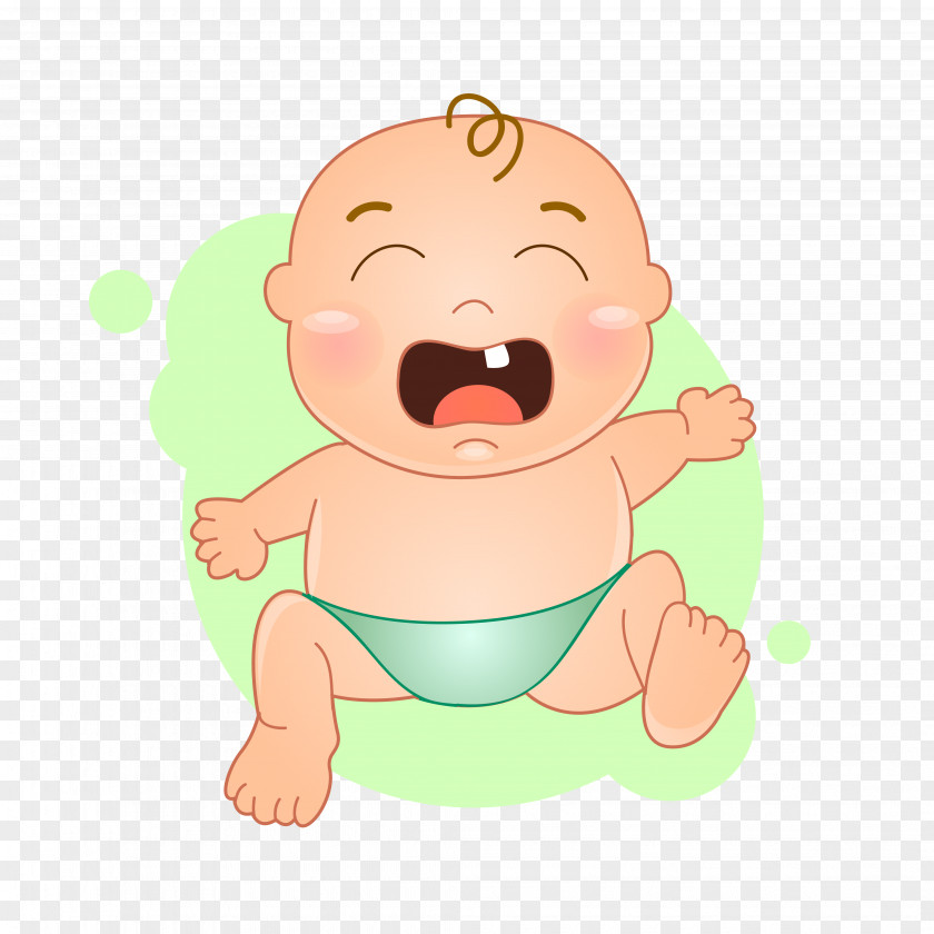 Vector Baby Crying Illustration PNG