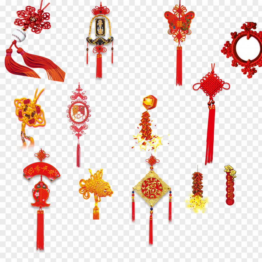 Free New Year Ornaments Creative Buckle Christmas Ornament Chinese PNG