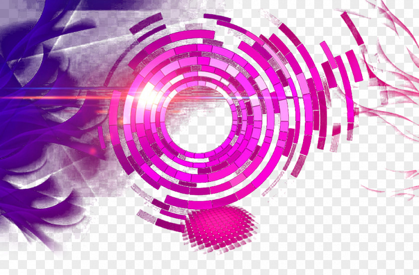 Purple Blue Technology Elements Graphic Design Illustration PNG