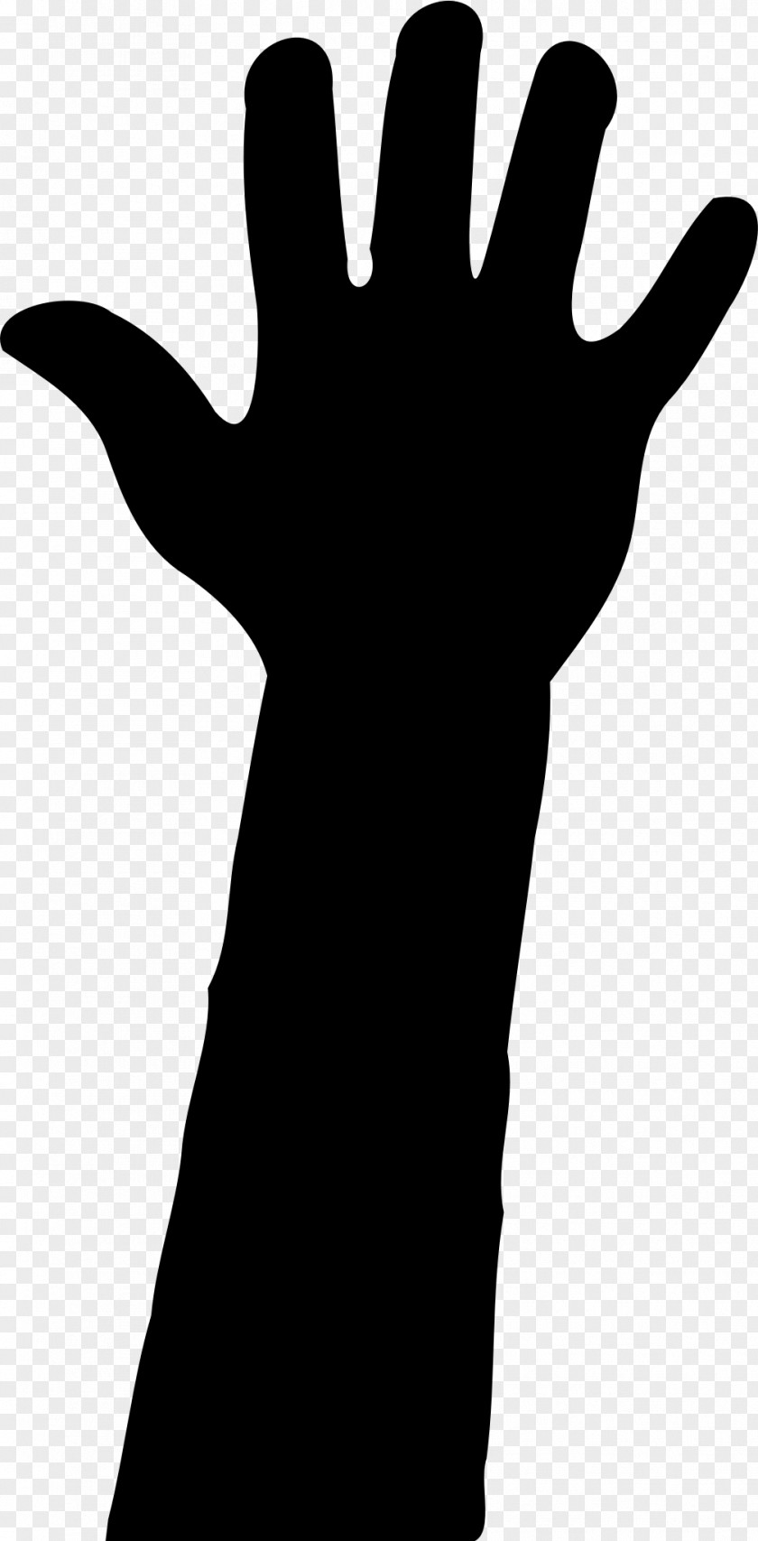 Raise Hand Silhouette Drawing Clip Art PNG
