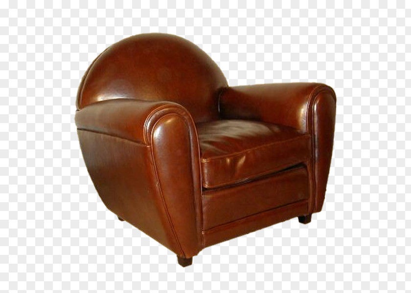 Brown Leather Sofa Club Chair Furniture Couch PNG
