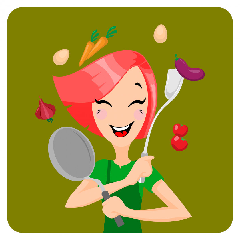 Cooking Pot Chef Recipe Woman Kitchen Utensil PNG