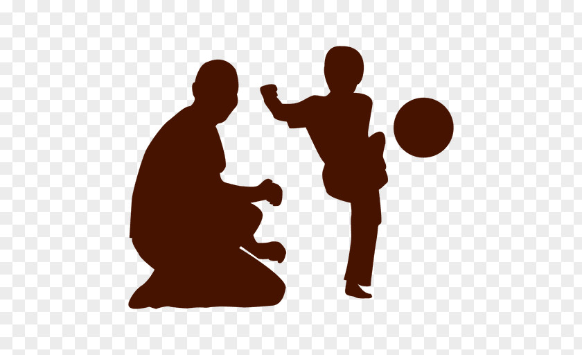 Silhouette Child Father PNG
