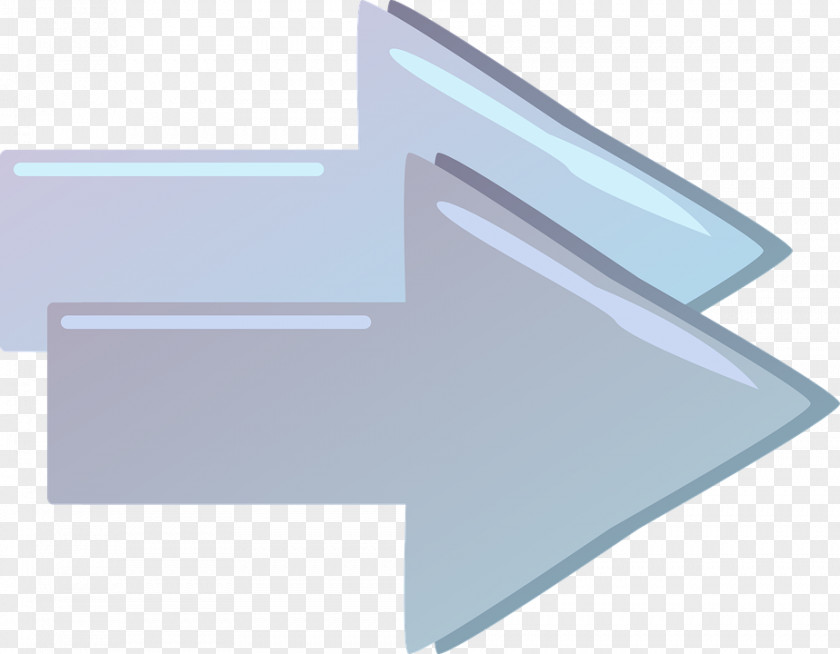 Two Superimposed Right Arrow Clip Art PNG