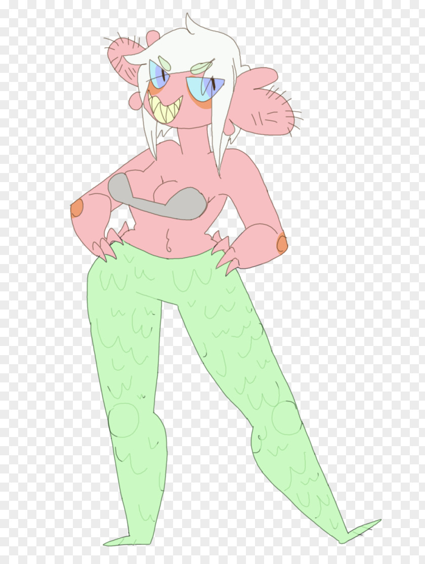 Angry Fish Mermaid Finger Clothing Pink M PNG