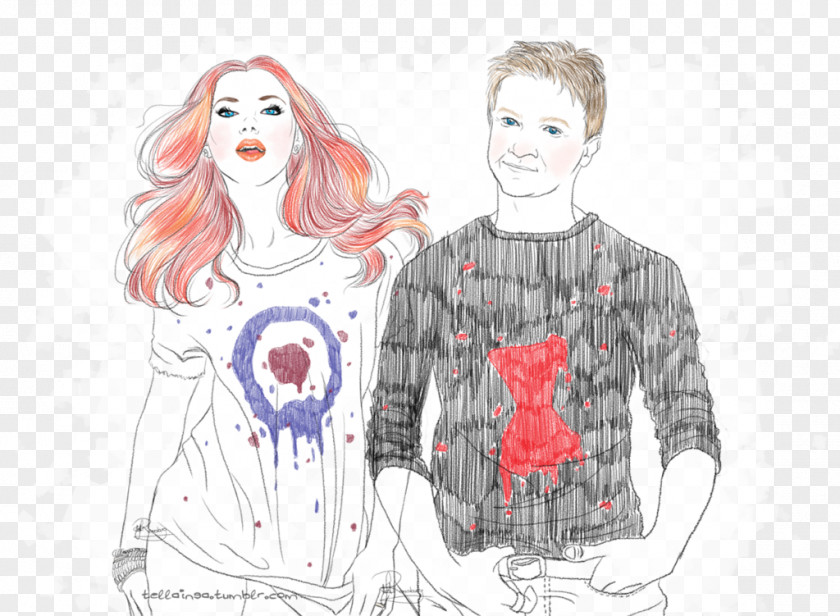 Black Widow Clint Barton Fan Art T-shirt PNG