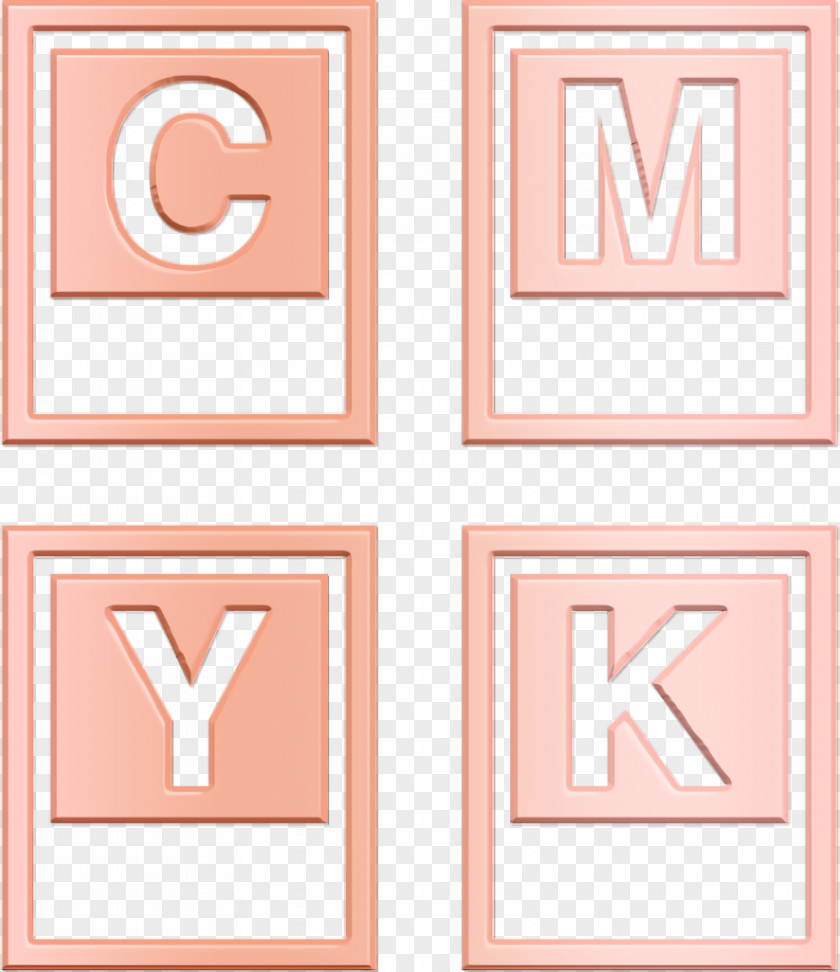 CMYK Letters Stationery Icon Education PNG