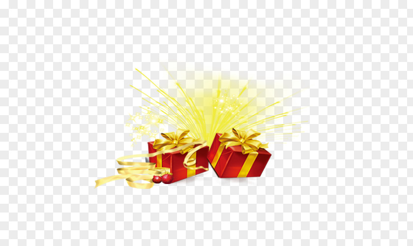 Gift Light Yellow Red PNG