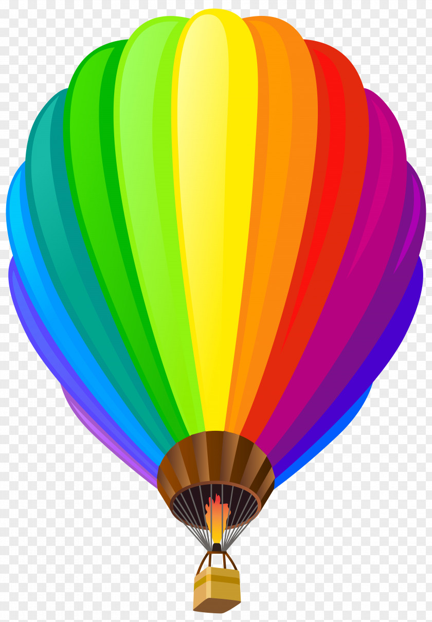 Hot Air Balloon Transparent Clip Art Image Albuquerque International Fiesta Flight Rainbow PNG