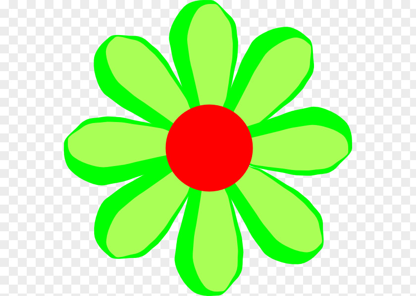 Flower Cartoon Cliparts Green Yellow Clip Art PNG