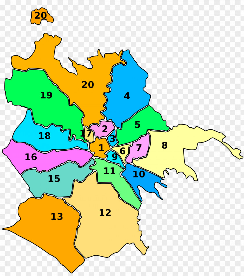 Map Quarters Of Rome Municipio I Parioli PNG