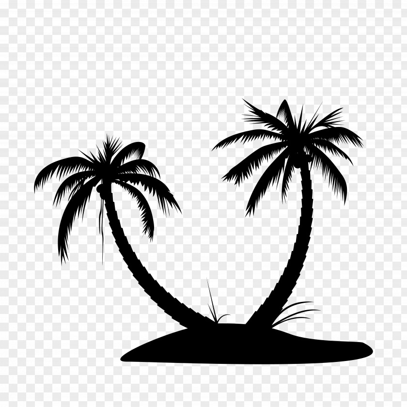 Palm Islands Silhouette Clip Art PNG