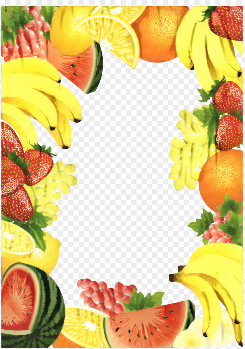Strawberries Citrus Food Background PNG