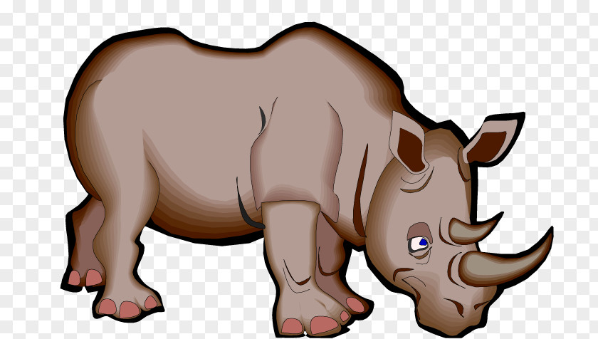 Cartoon Rhino Rhinoceros Clip Art PNG