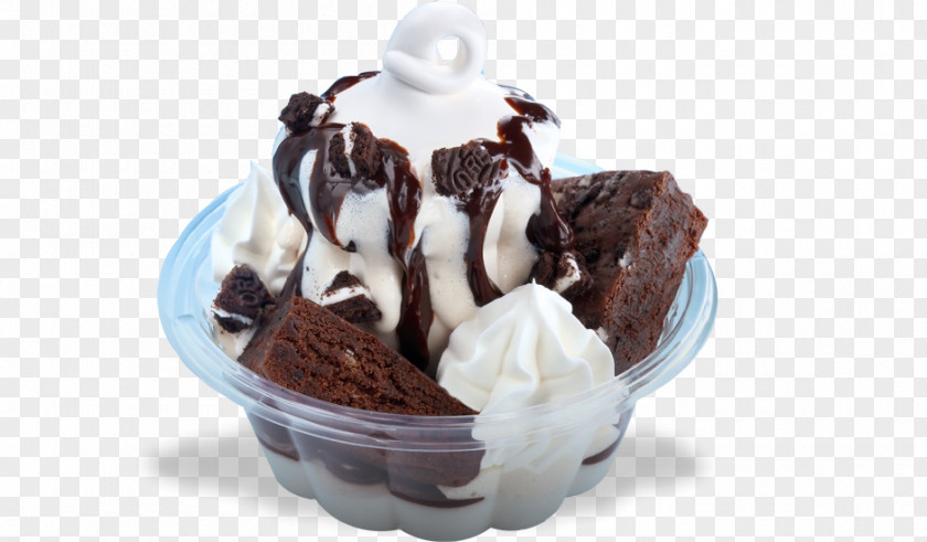 Ice Cream Chocolate Brownie Sundae Banana Split Fudge PNG