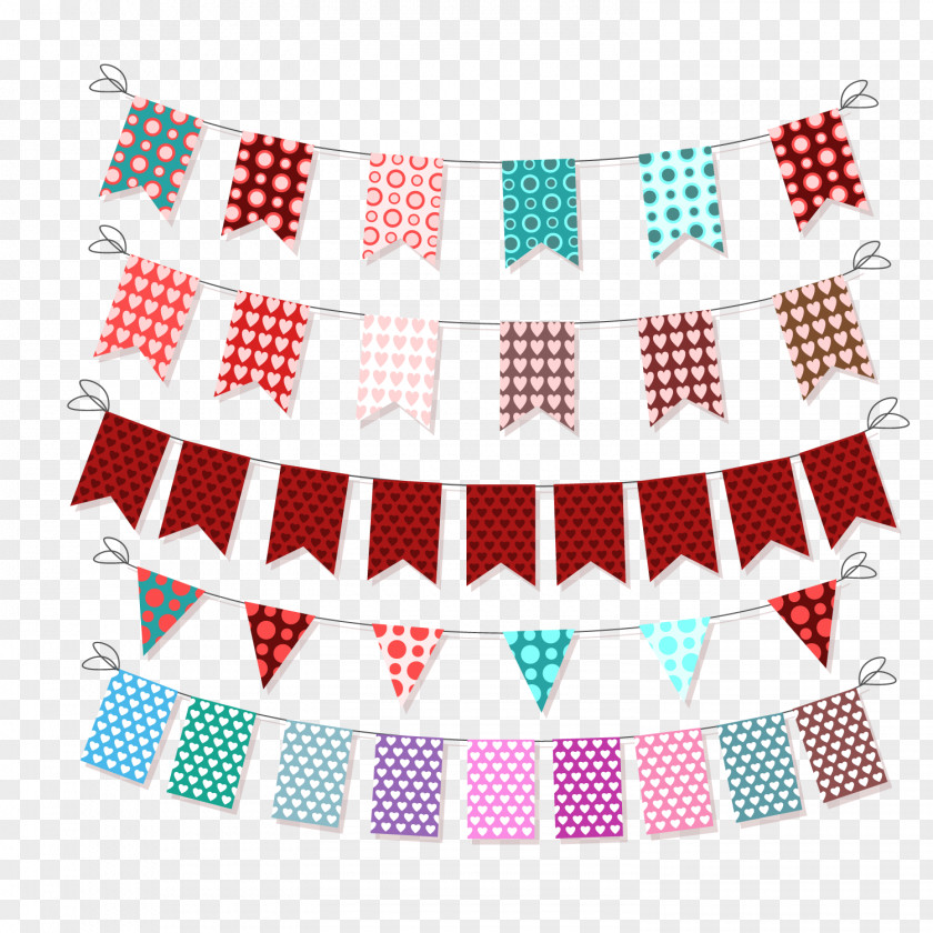 Color Party Pattern Pull Flag Vector Material Adobe Illustrator Download PNG
