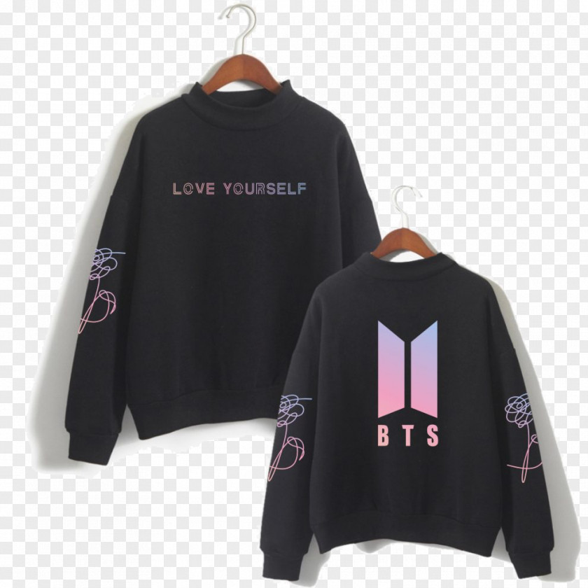 Jacket Hoodie Love Yourself: Her Sweater BTS Bluza PNG