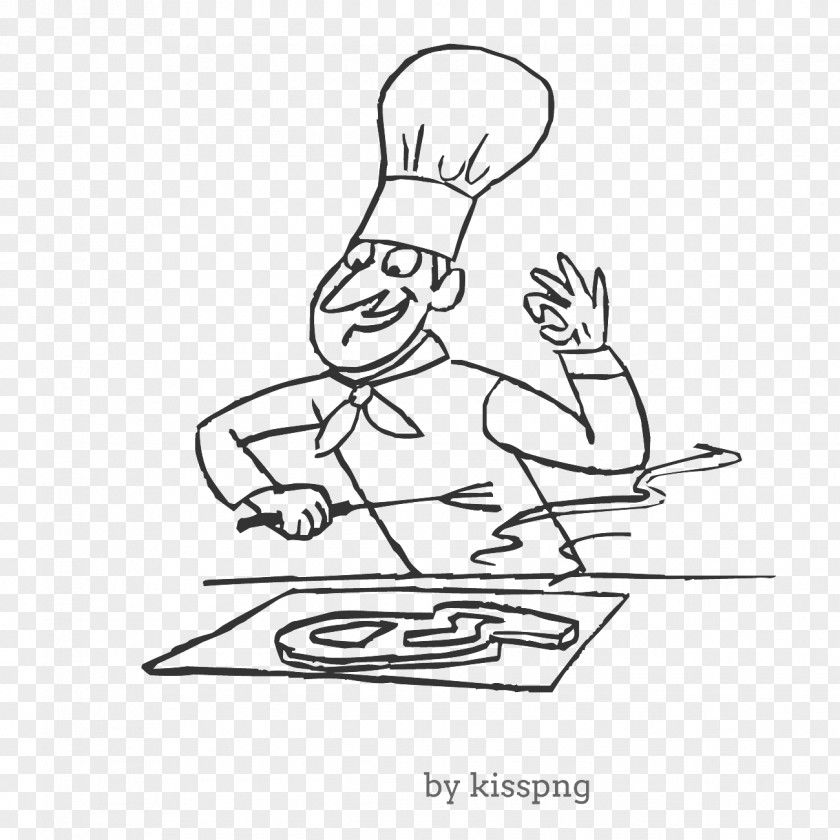 Kitchen Cartoon Chef Cooking Transparent Clipart. PNG