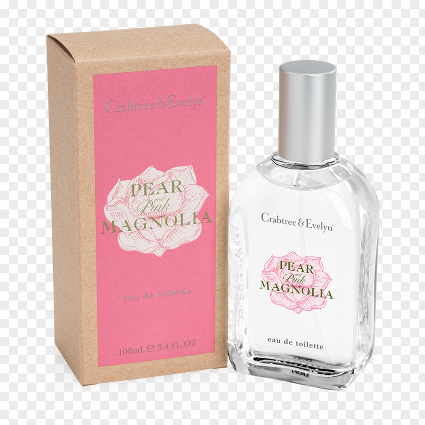 Pink Magnolia Perfume Eau De Toilette Crabtree & Evelyn Pear Fruit PNG