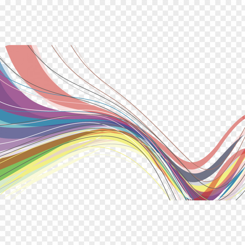 Wavy Lines Color Line PNG