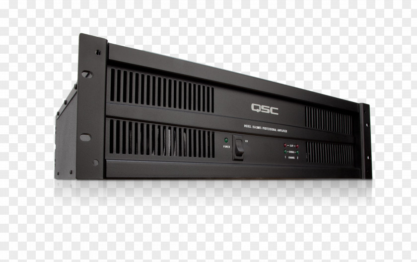 Amplifiers Audio Power Amplifier QSC 2-Channel 230V 8-Ohm ISA750 -230 Products PNG